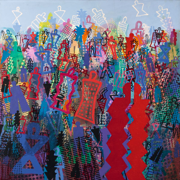 Gedränge in der Stadt